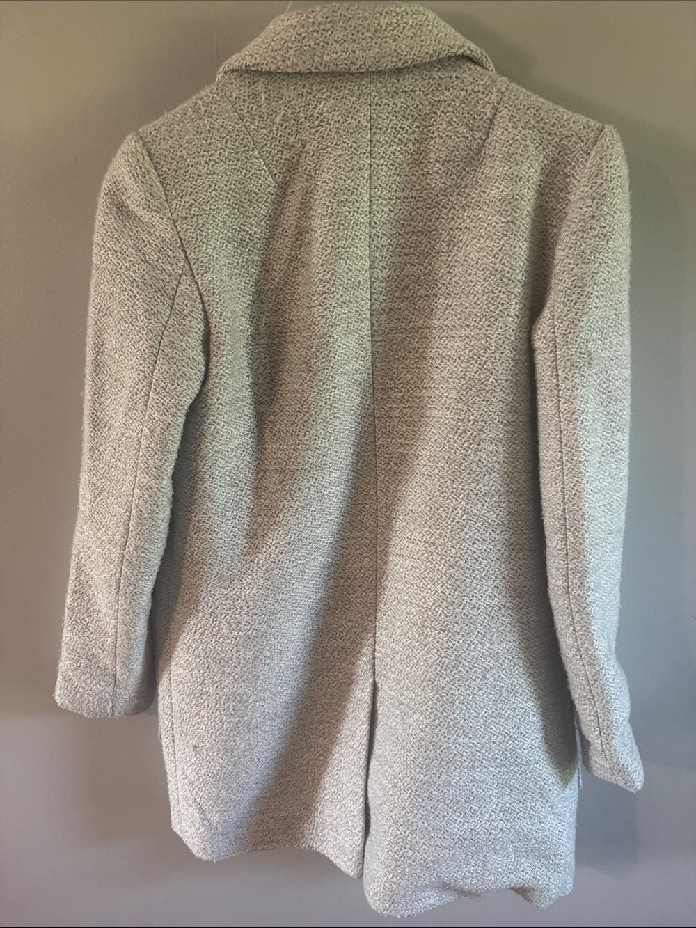 ASOS Textured Cozy Oversized Notch Lapel Blazer Coat - Size 6 - Picture 4 of 5